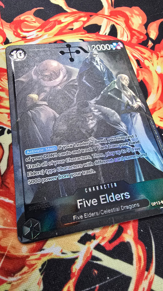 OP13 Five Elders Alt Art Textured Holo One Piece TCG Proxy Card