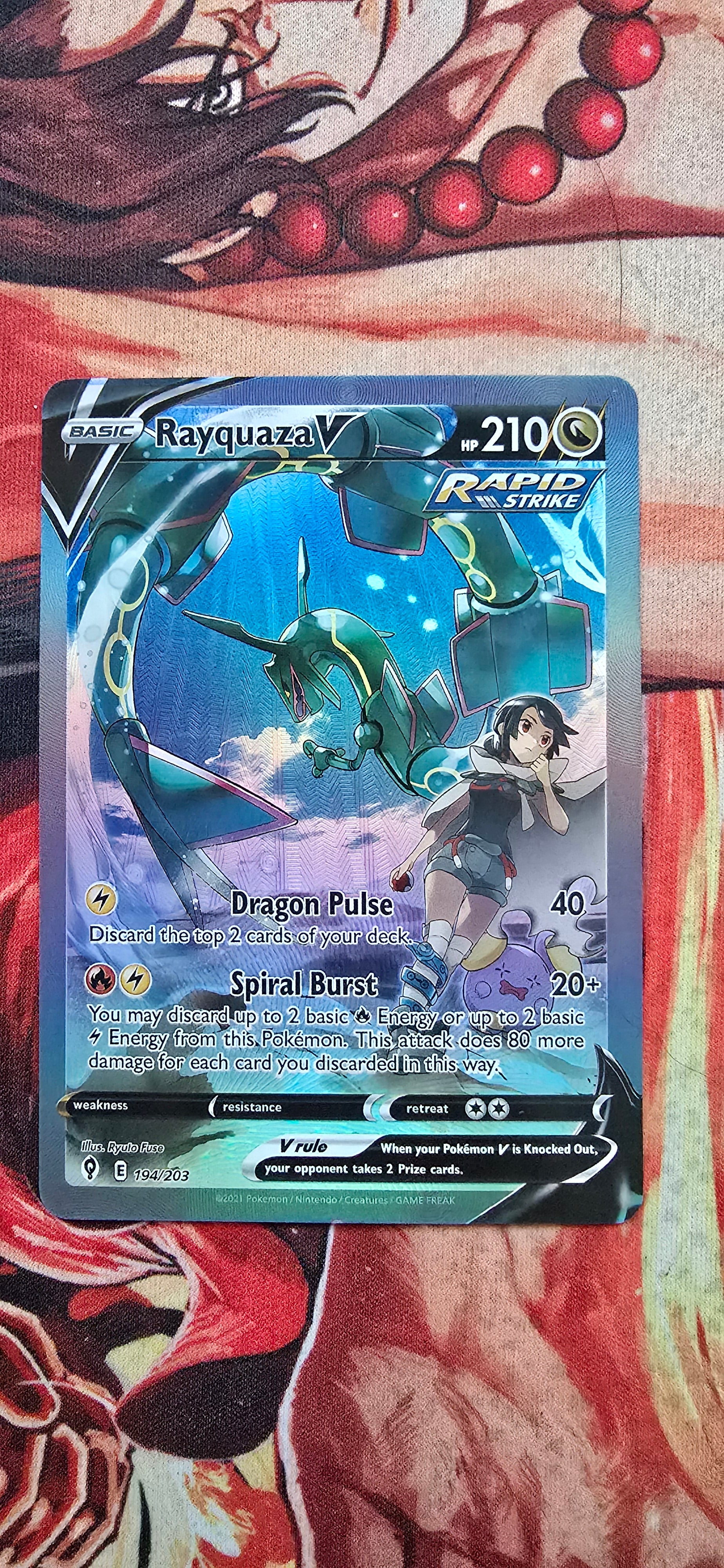Rayquaza V 194/203 Alt Full Art Ultra Rare Evolving Skies Pokemon TCG – OP PROXIES TCG