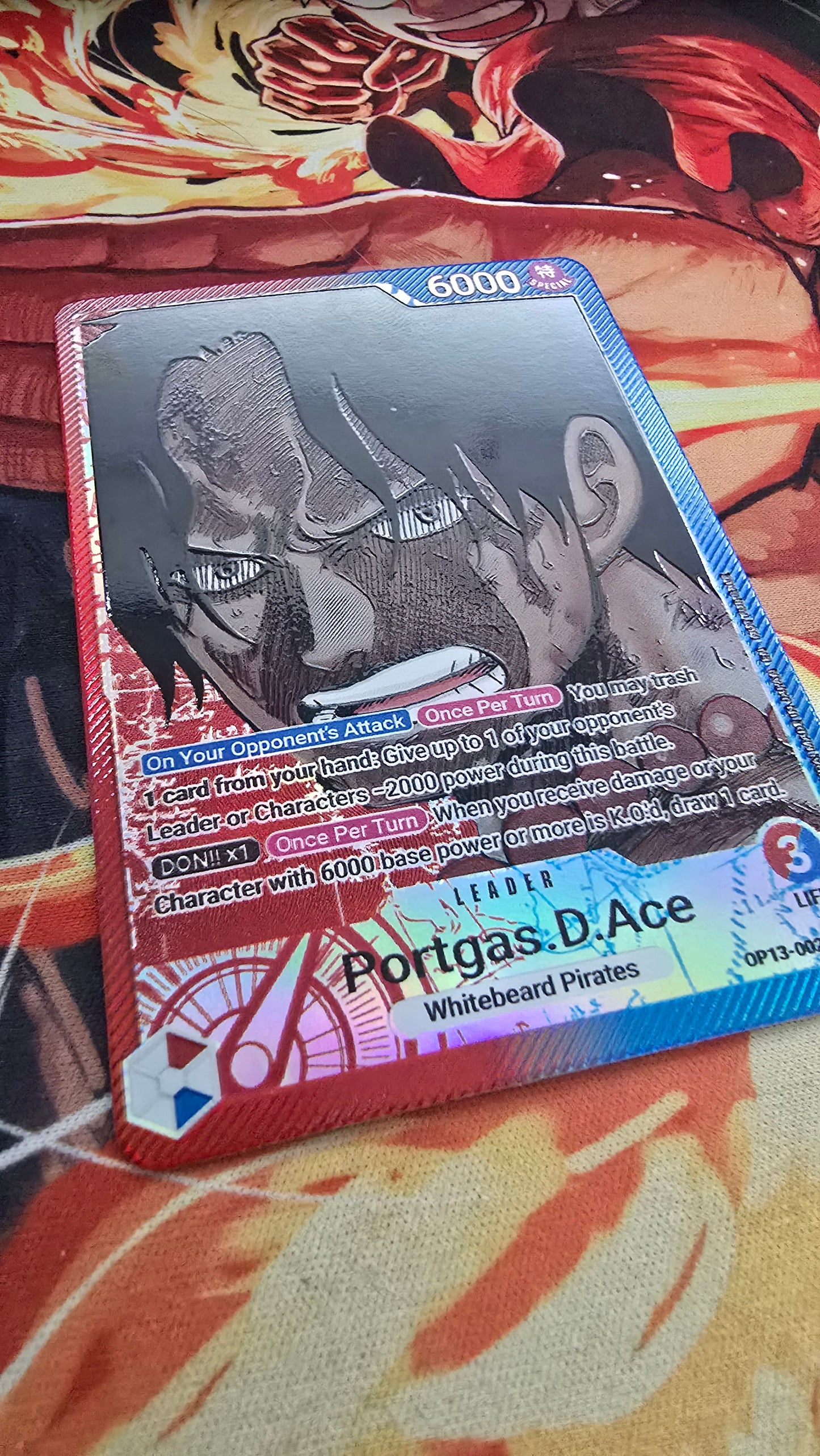 6 Card Leader Bundle: Imu, Gol D Roger, Jewerly Bonney, Monkey D Luffy, Sabo, Portgas D Ace OP13 Textured Holo Alt Art One Piece TCG English Proxy Card