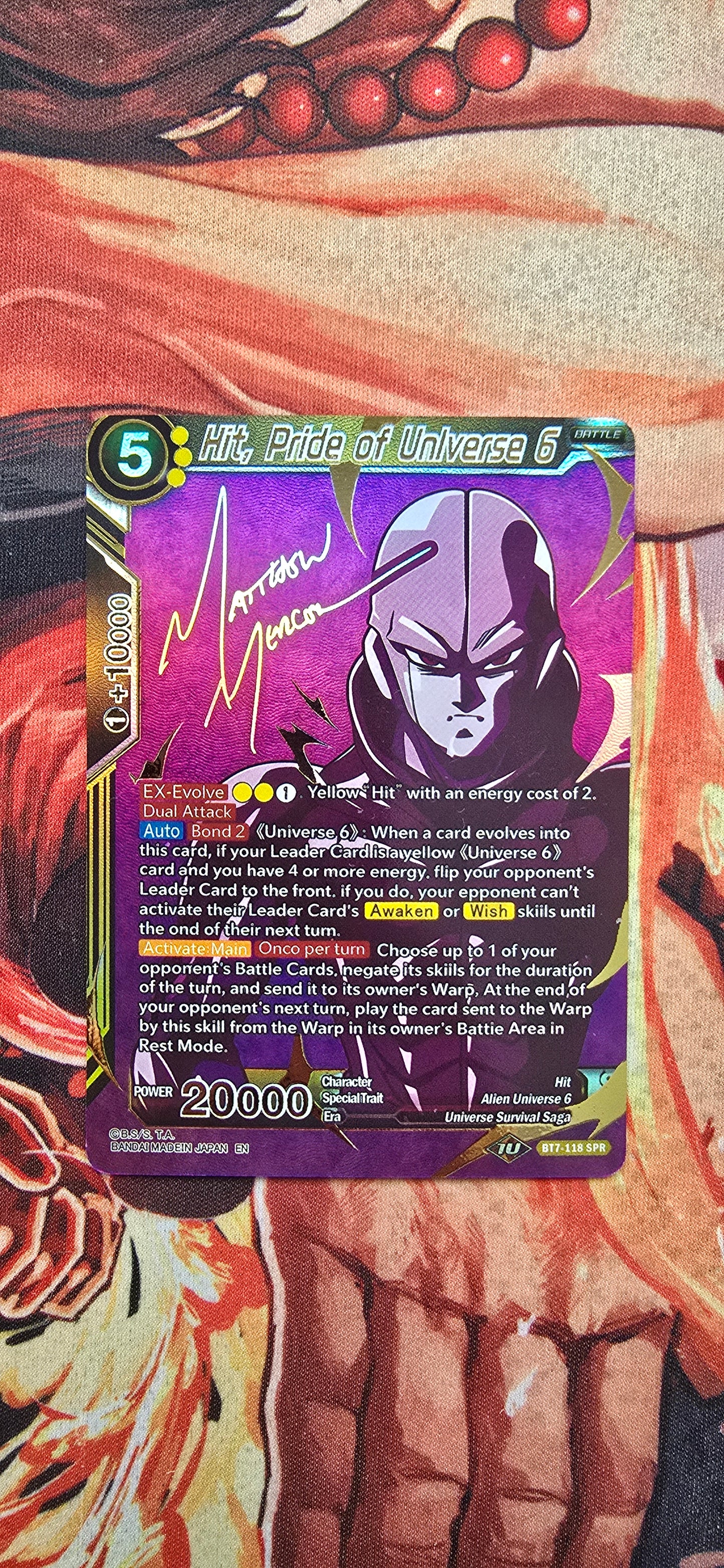 Hit Pride of Universe 6 BT7-118 SPR Dragon Ball Super Card Proxy