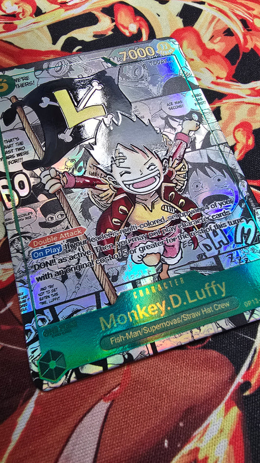 3 Card Bundle: Luffy Ace & Sabo Manga OP13 One Piece Premium Quality Textured Proxy Custom Made Card