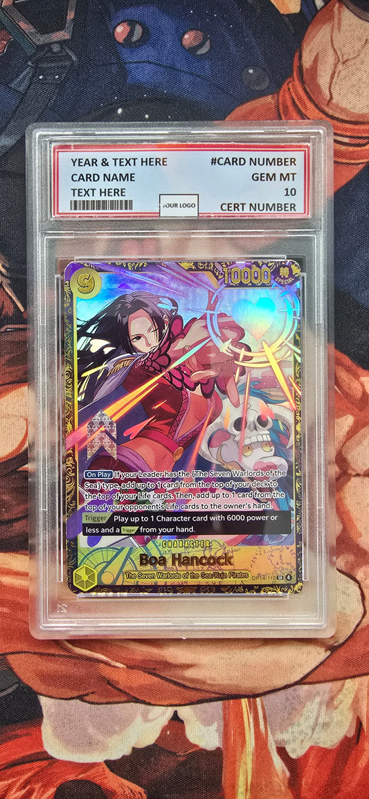 Graded PSA Style OP14 Boa Hancock Championship 26-27 TCG Textured Premium OP One Piece Proxy Slab