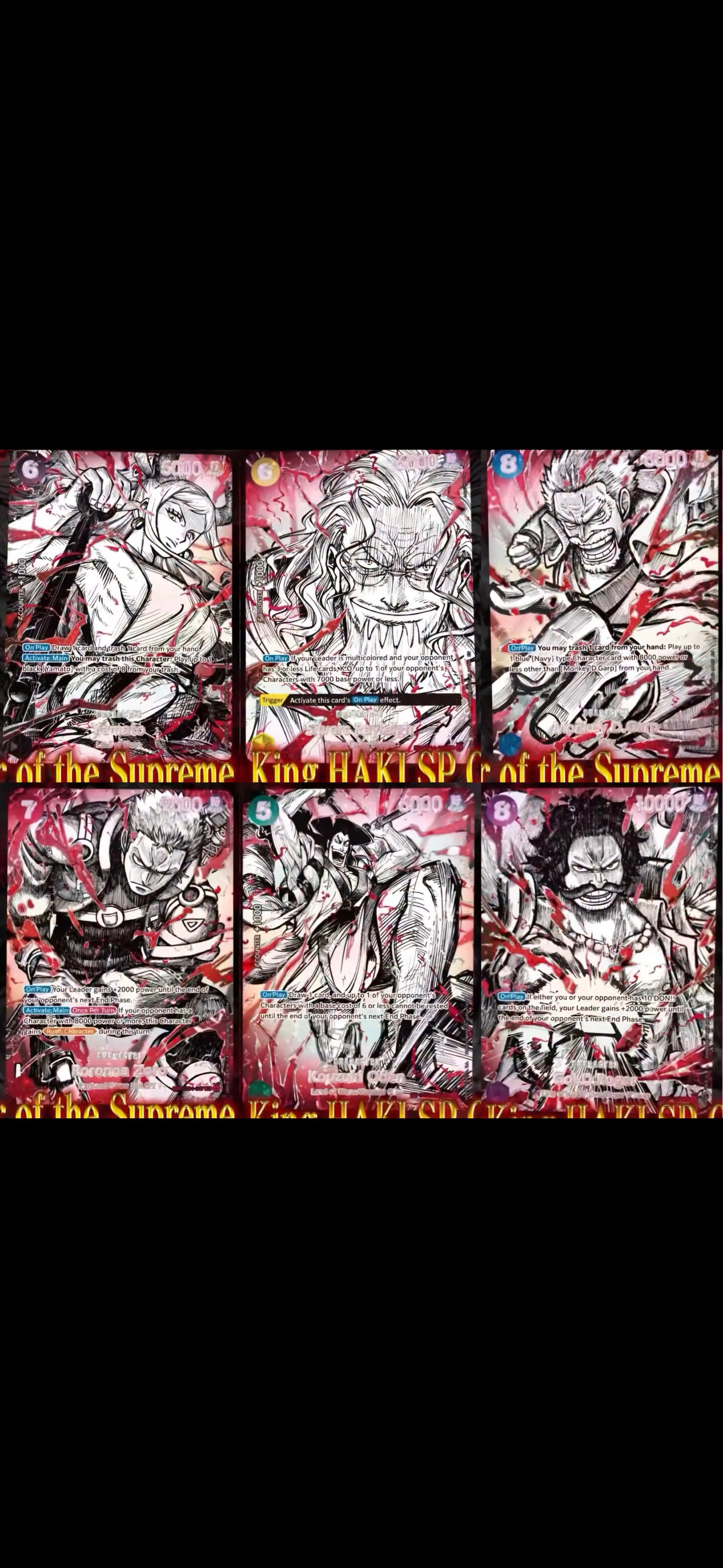 PREORDER: OP17 Haki SP Cards! One Piece Card Game OP TCG Premium Holo Custom Made Proxy Cards