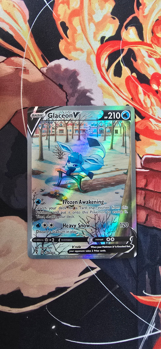 Glaceon V #175 Alternative Art Evolving Skies Textured Pokemon TCG Card Proxy