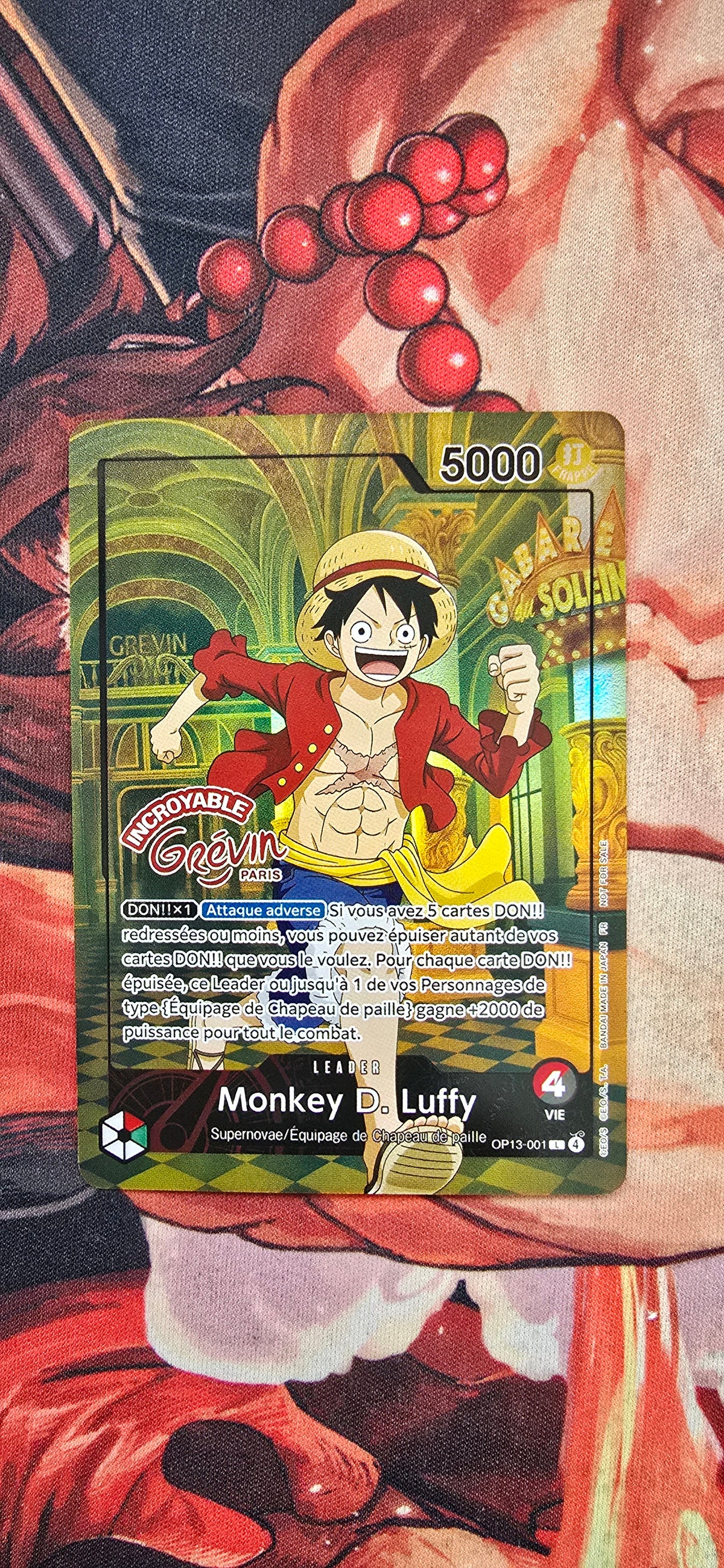 Monkey D. Luffy Musée Grévin Paris Special Promo French Exclusive Custom Made One Piece Textured Proxy Card