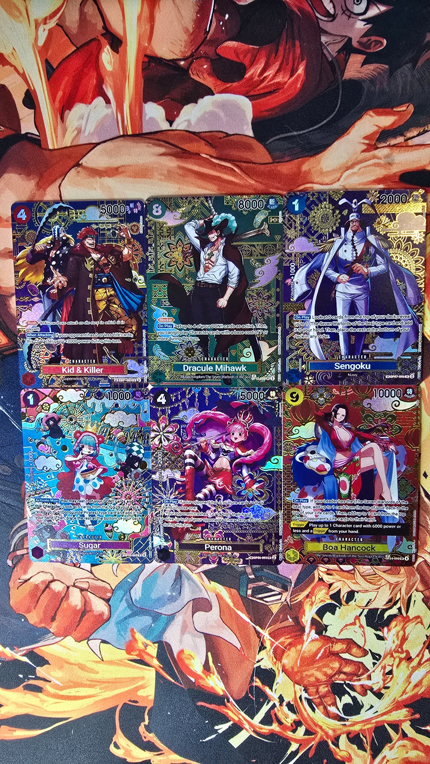 OP14 SP Boa Hancock Dracule Mihawk Sugar Kid & Killer Sengoku Perona Textured Holo One Piece TCG Proxy Cards English