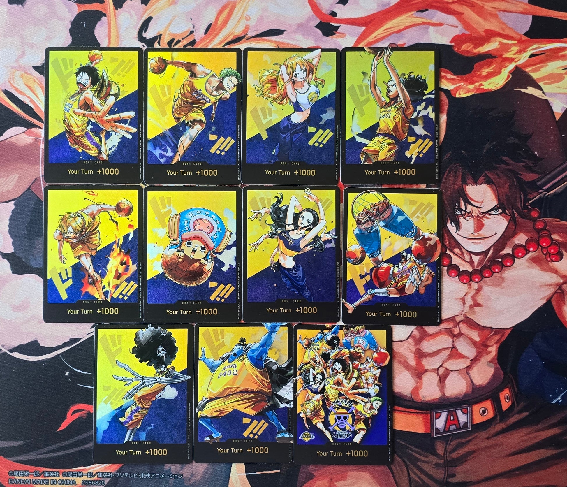 11 Card Bundle: LA Lakers x One Piece Custom Made DON Cards Premium Qu OP Proxies TCG 11 Card Bundle: LA Lakers x One Piece Custom Made DON Cards Premium Qu OP Proxies TCG
