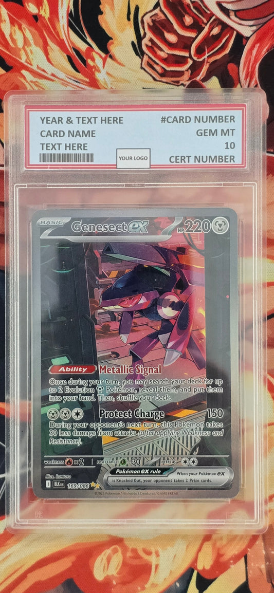 Genesect EX Black Bolt Pokemon TCG English Card Proxy Slab