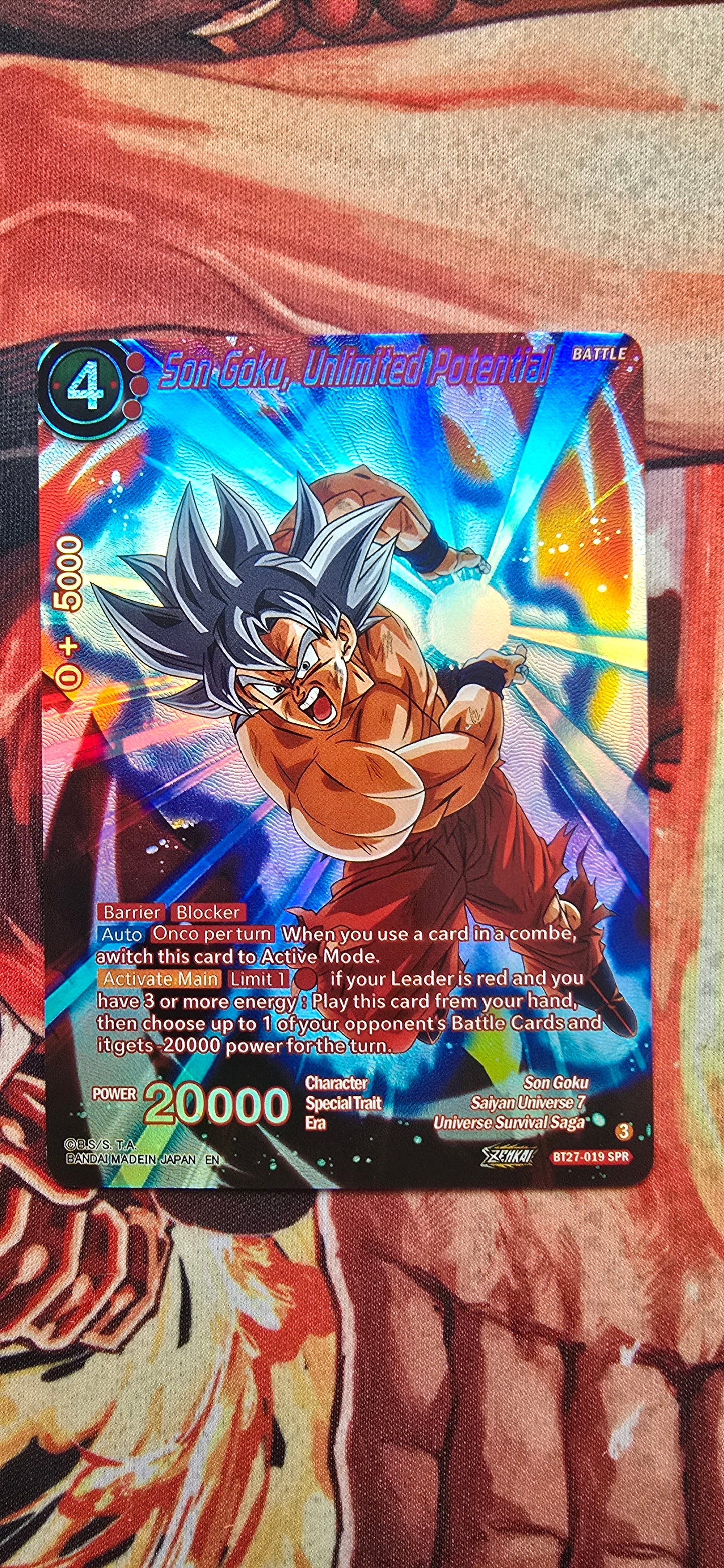 Son Goku, Unlimited Potential BT27-019 History of Z Dragon Ball Super Proxy Card