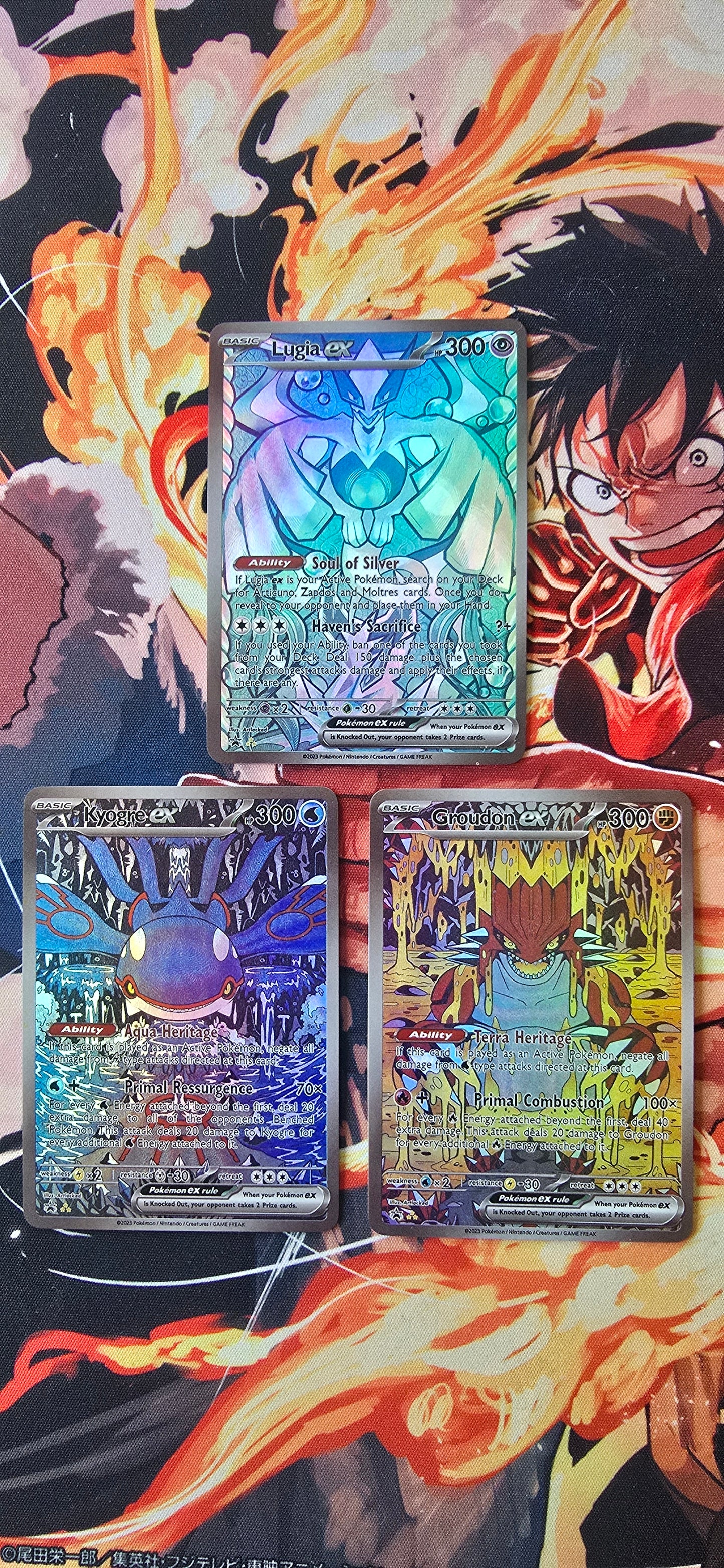 Legendary Pokemon 3 Card Bundle Lugia Groudon Kyogre Premium Quality Custom Pokemon Cards Proxy