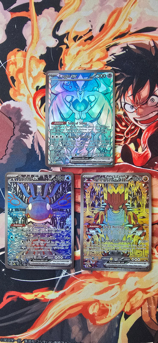 Legendary Pokemon 3 Card Bundle Lugia Groudon Kyogre Premium Quality Custom Pokemon Cards Proxy