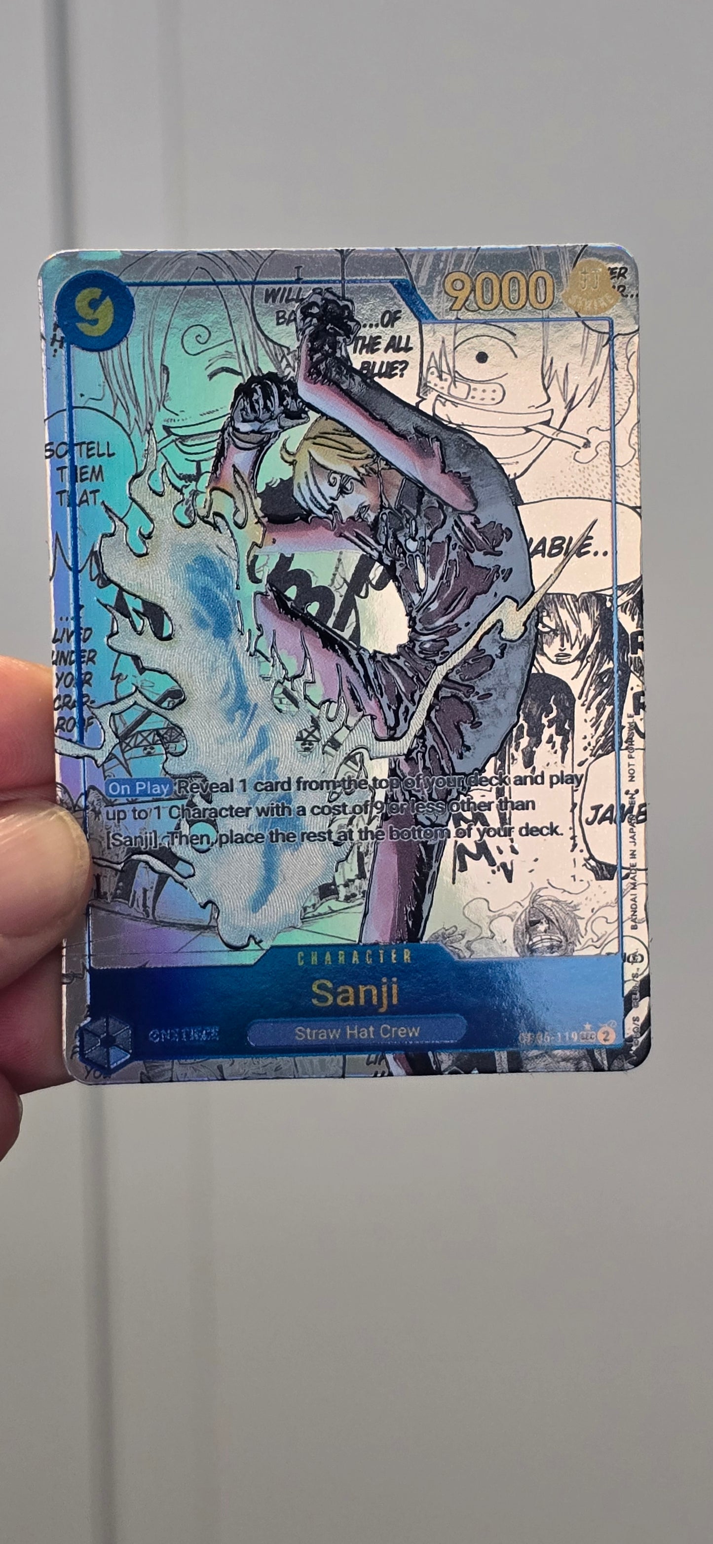 Sanji Manga PRB02 One Piece Premium Quality Textured Proxy Custom Made Card