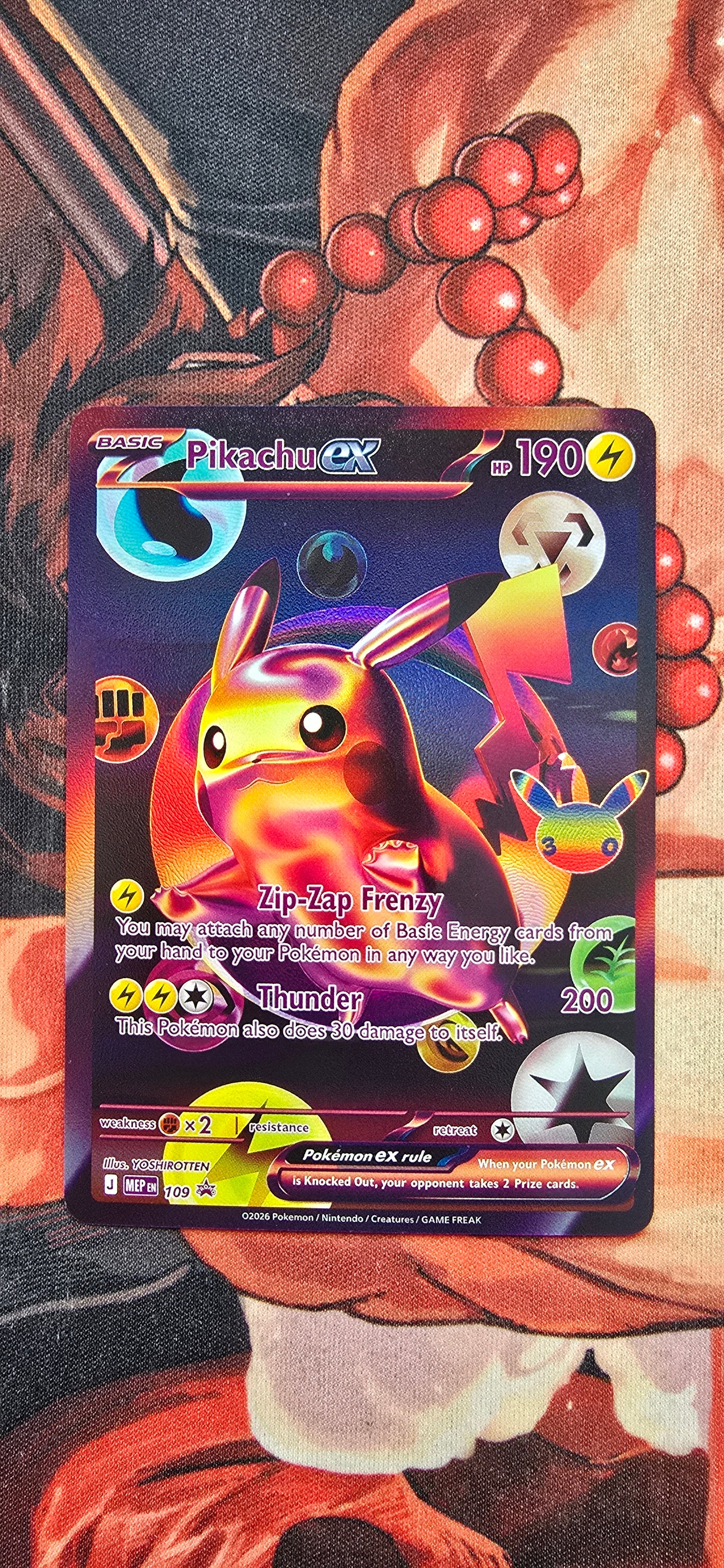 30th Anniversary Pikachu ex Night Pokemon TCG Custom Made Card
