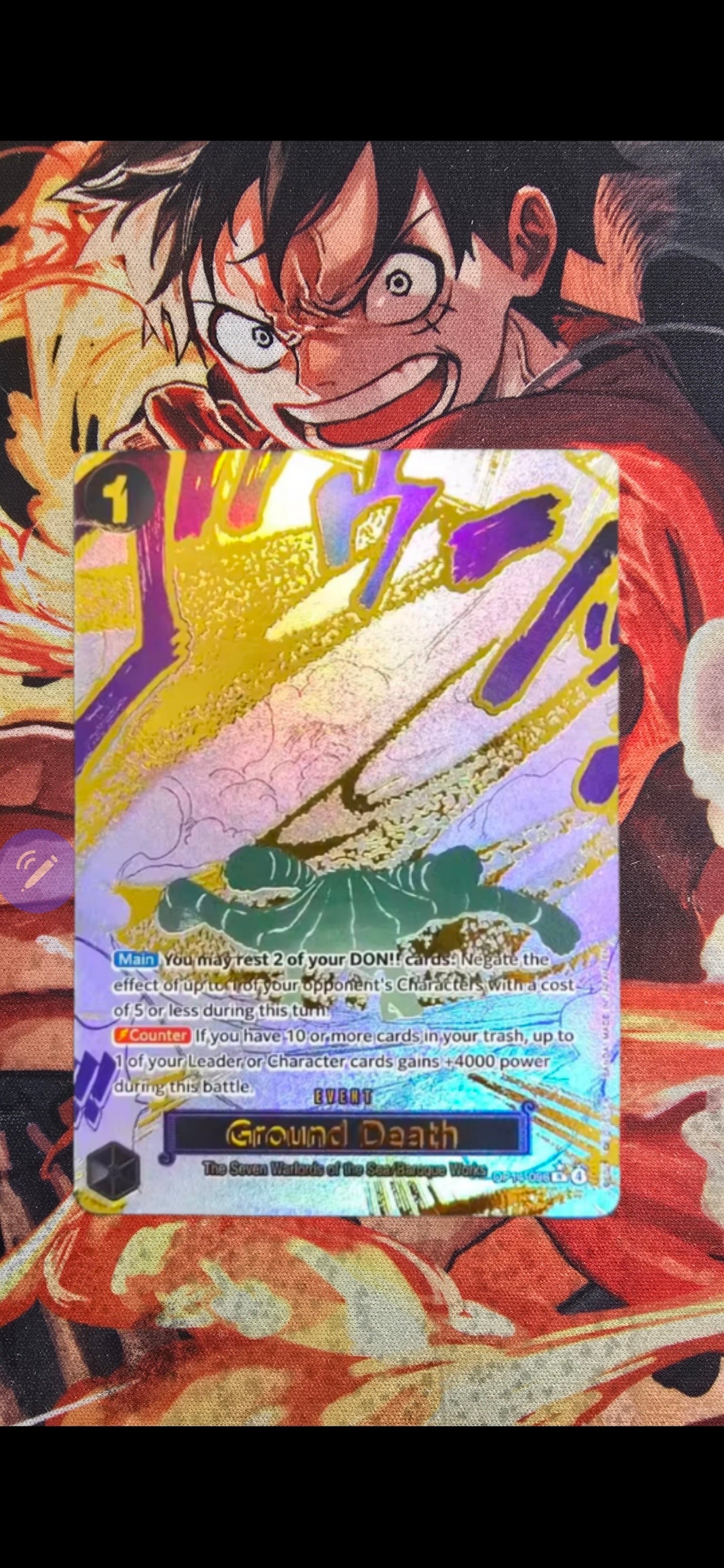 PREORDER OP14 Manga Ground One Piece Crocodile Custom Made Card OP TCG Proxy English