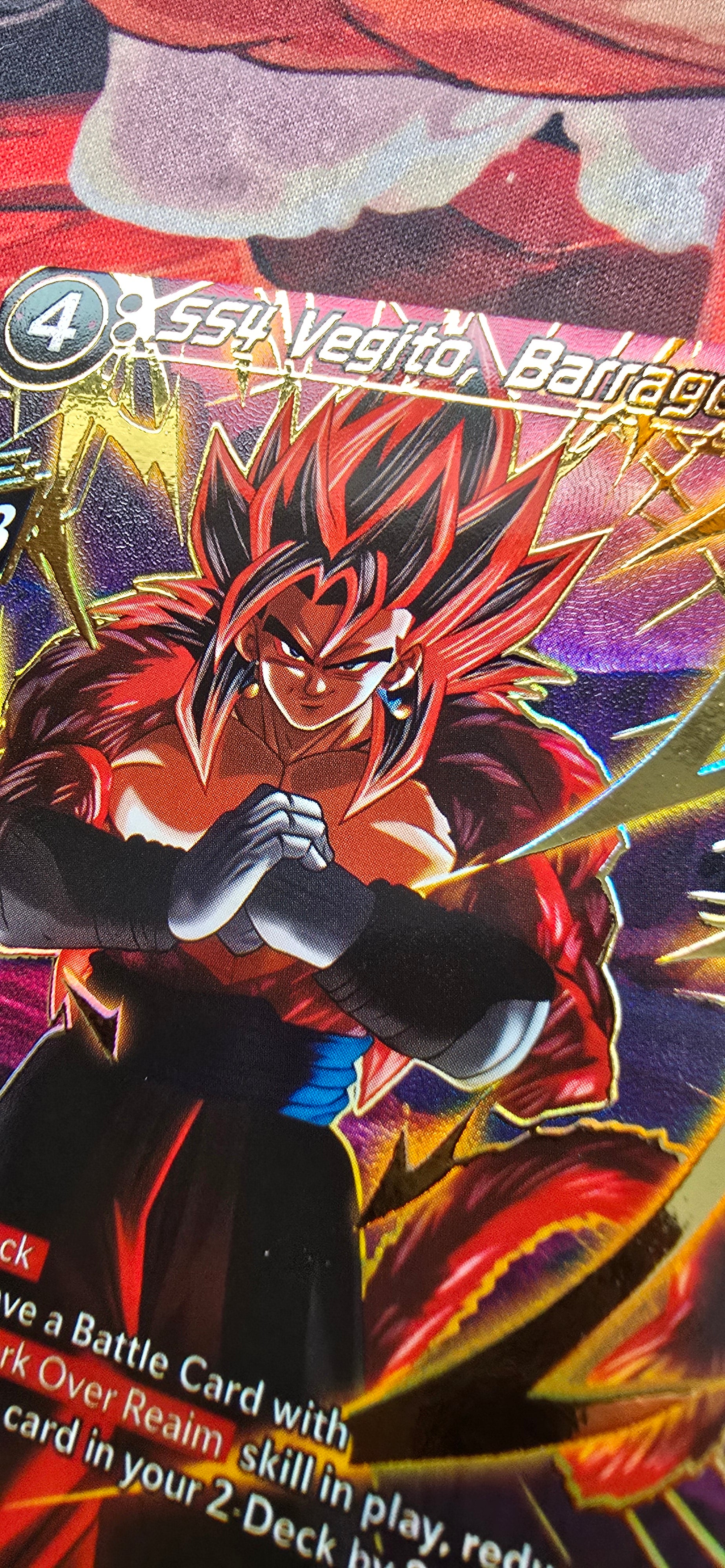 SS4 Gogeta, Bold Arrival Special Zenkai Rare BT27-123 Dragon Ball