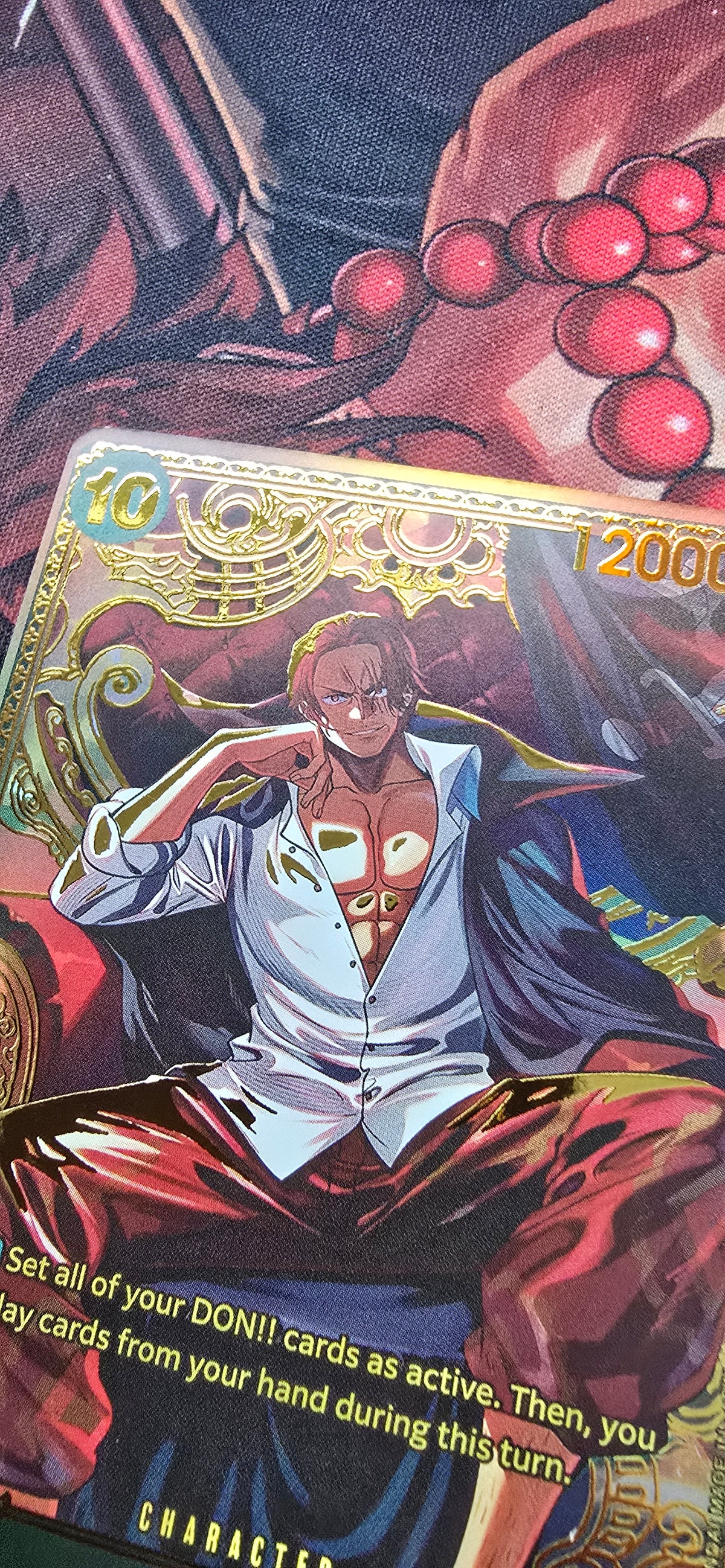 OP17 Shanks Gold SP OP13-028 Textured One Piece Card Game TCG Custom Made Proxy Card