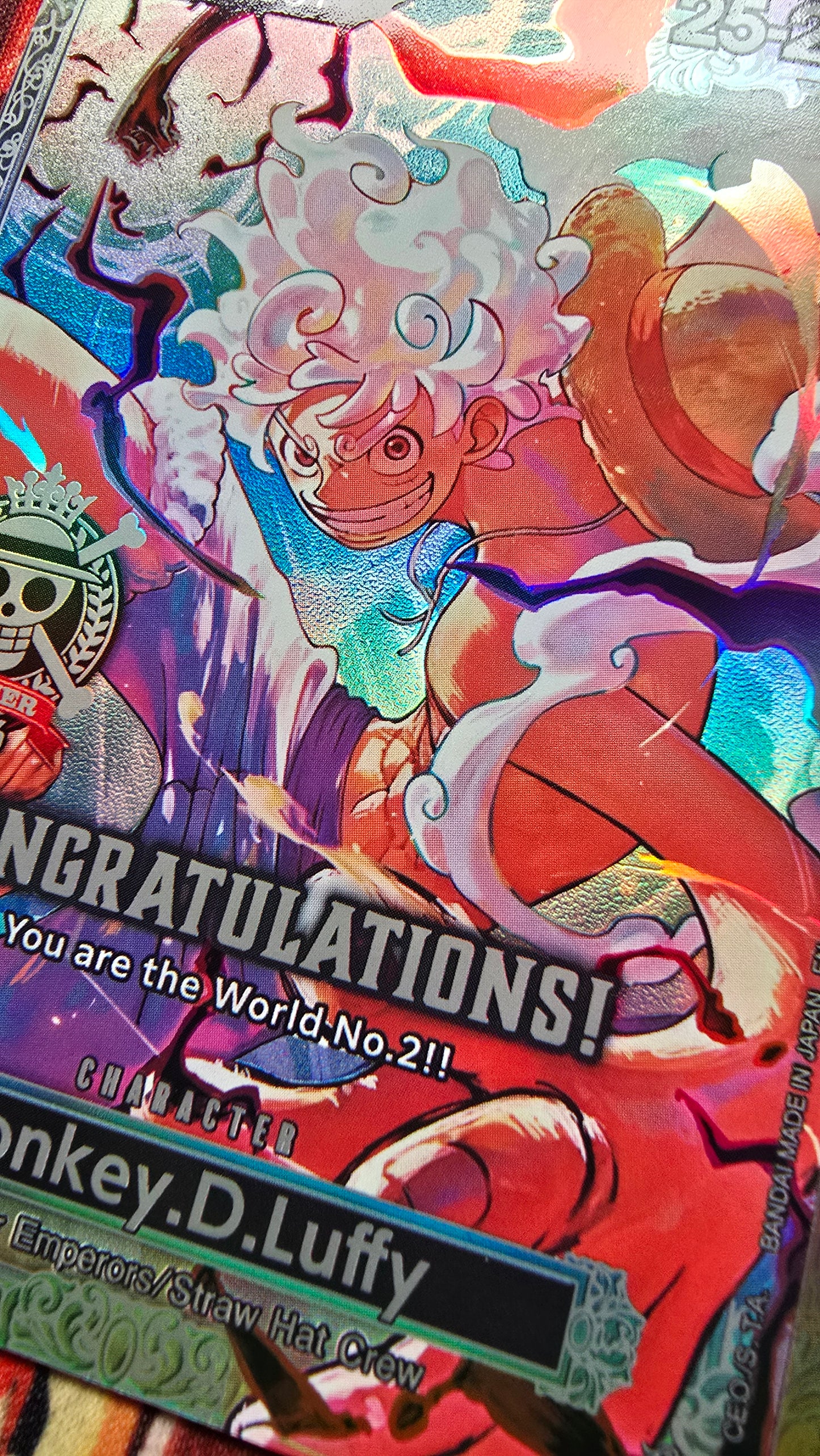 3 Card Bundle - 1st 2nd & 3rd Place Monkey D Luffy 2025-2026 World Championship One Piece Card Game Textured Flagship Proxy