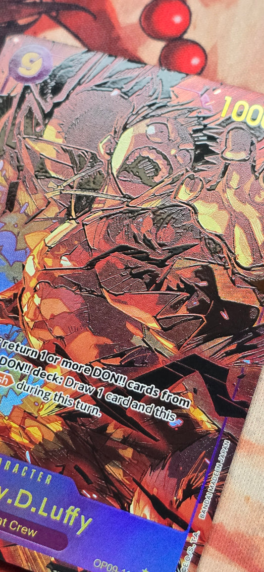 OP09 Monkey D Luffy SEC Alt Art Textured Holo One Piece TCG Proxy Card