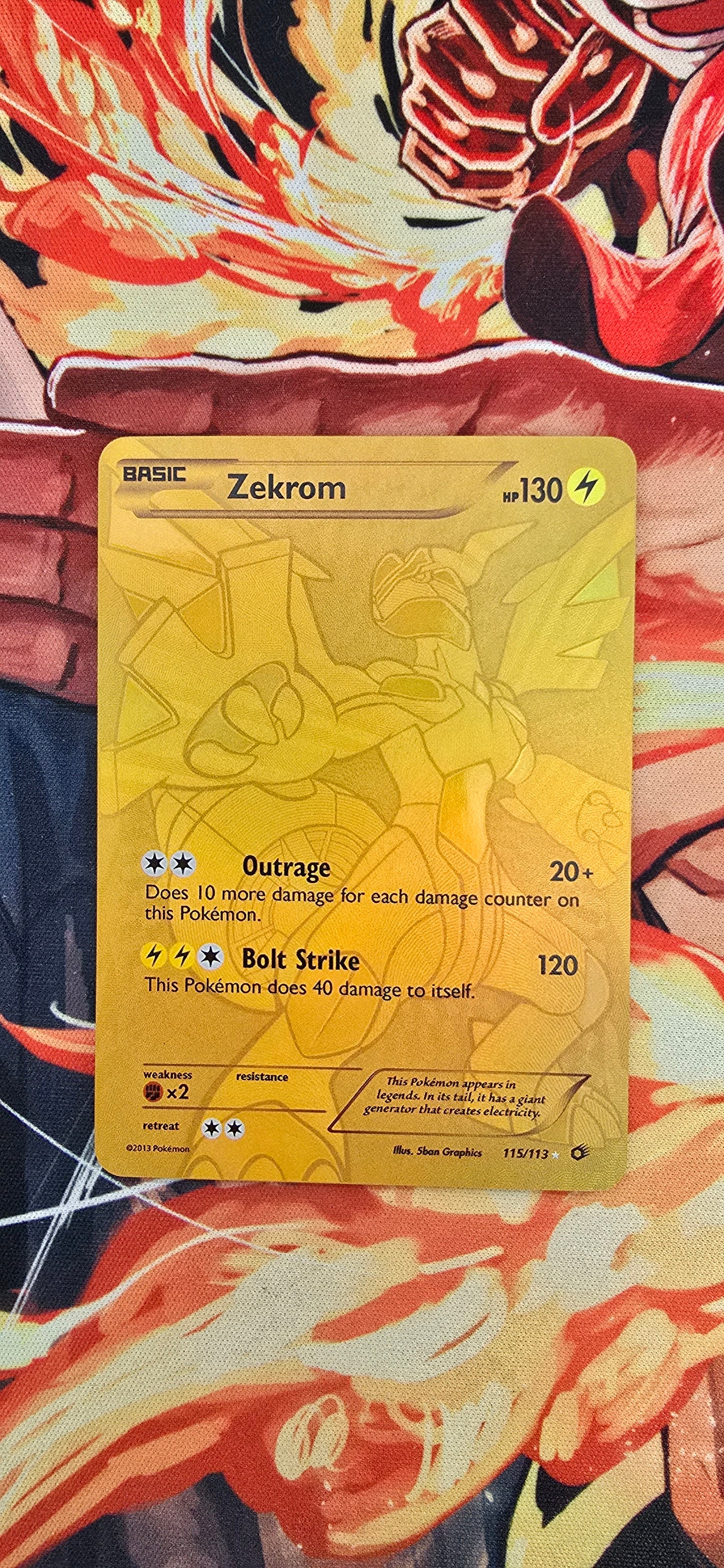 Graded PSA Style Zekrom Black White Pokemon Card Premium Quality Textured Card Proxy Slab