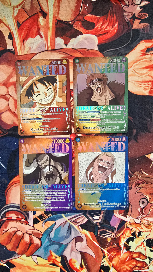 SP Wanted Posters Pillars of Strength One Piece TCG Textured Promo Custom Made Cards