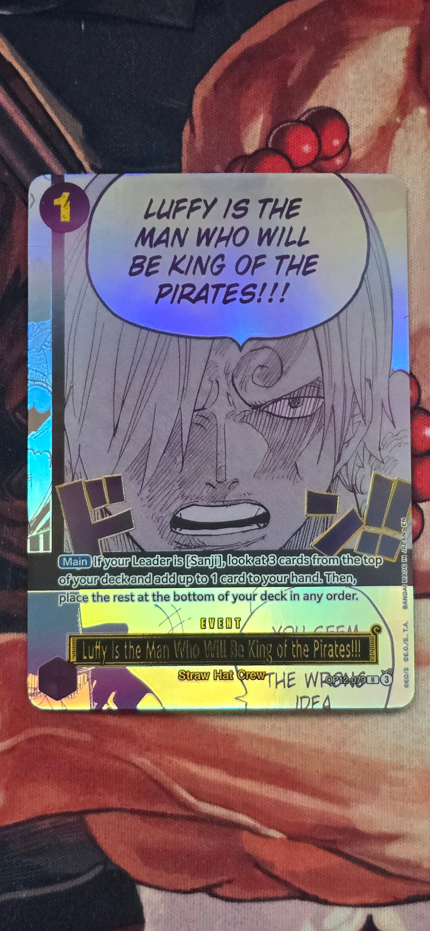 3rd Anniversary Manga Event Sanji SP OP12 One Piece TCG Textured Custom Made Card English
