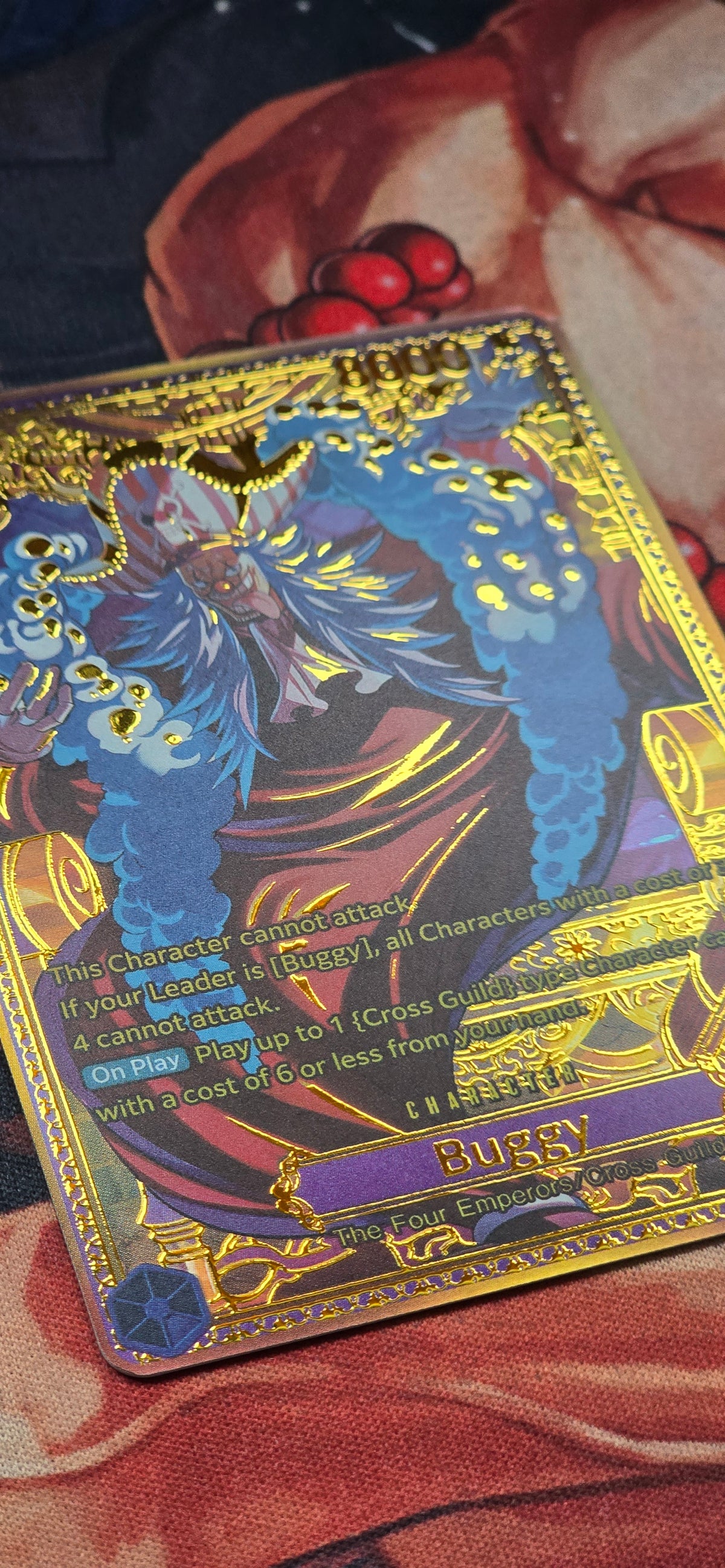 OP17 Buggy Gold SP P-084 Textured One Piece Card Game TCG Custom Made Proxy Card