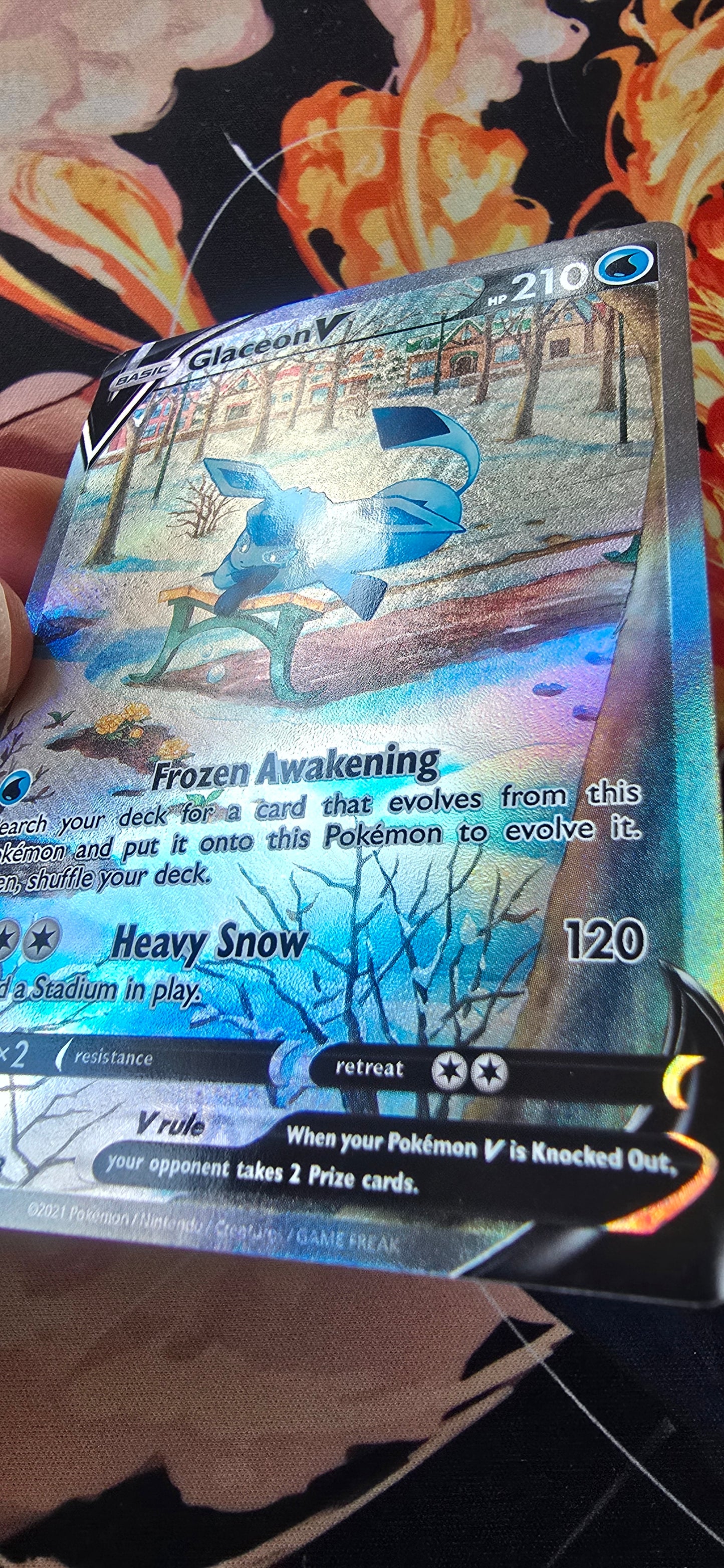 Glaceon V #175 Alternative Art Evolving Skies Textured Pokemon TCG Card Proxy