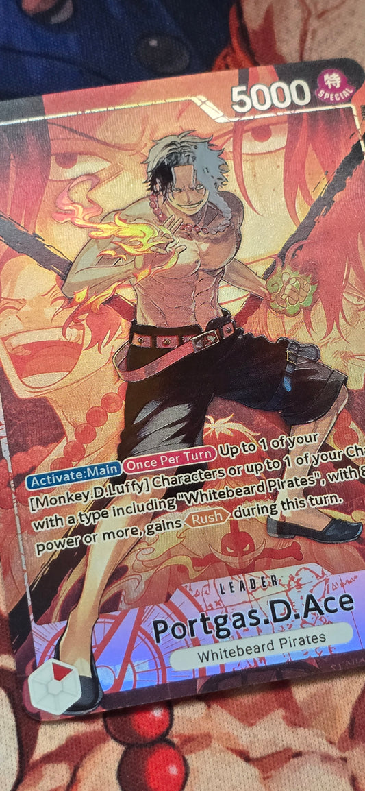 6 Card Bundle OP16 Leader Cards Portgas D Ace, Monkey D Luffy,  Buggy, Sengoku, Yamato, Marshall D Teach Premium Textured Alt Art One Piece TCG English Proxy Cards