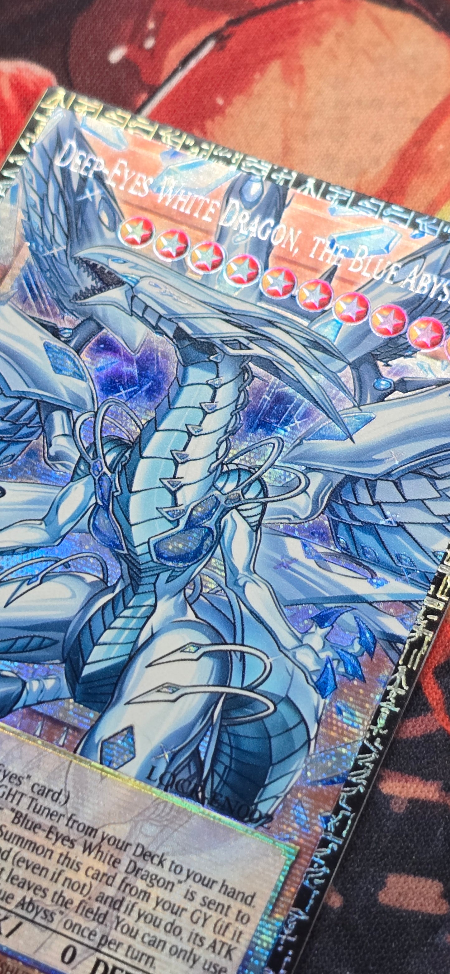 Deep-Eyes White Dragon The Blue Abyss Grandmaster Serial Yugioh TCG Premium Proxy Custom Made Card English