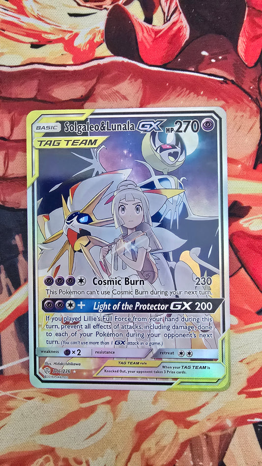 Solgaleo & Lenala GX Tag Team Pokemon Cosmic Eclipse 2020 Proxy Card