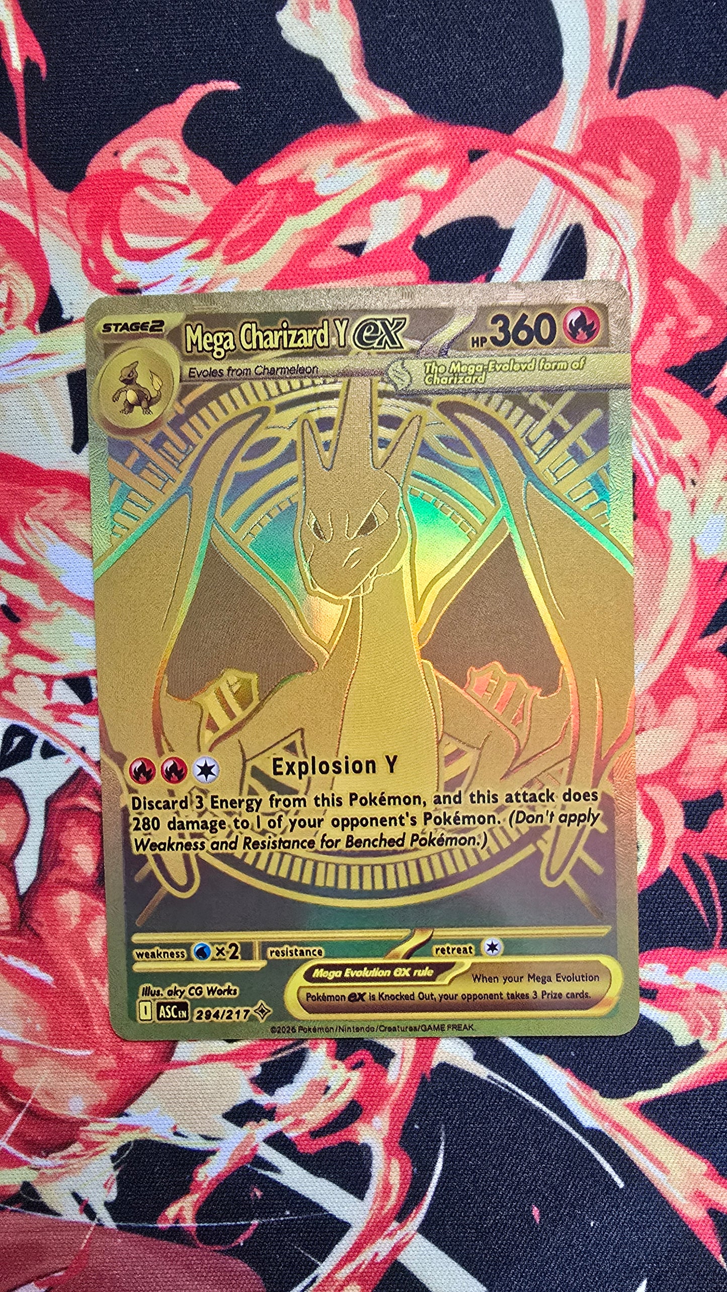 Mega Charizard Y ex MUR Mega Dream Pokemon Proxy Card English