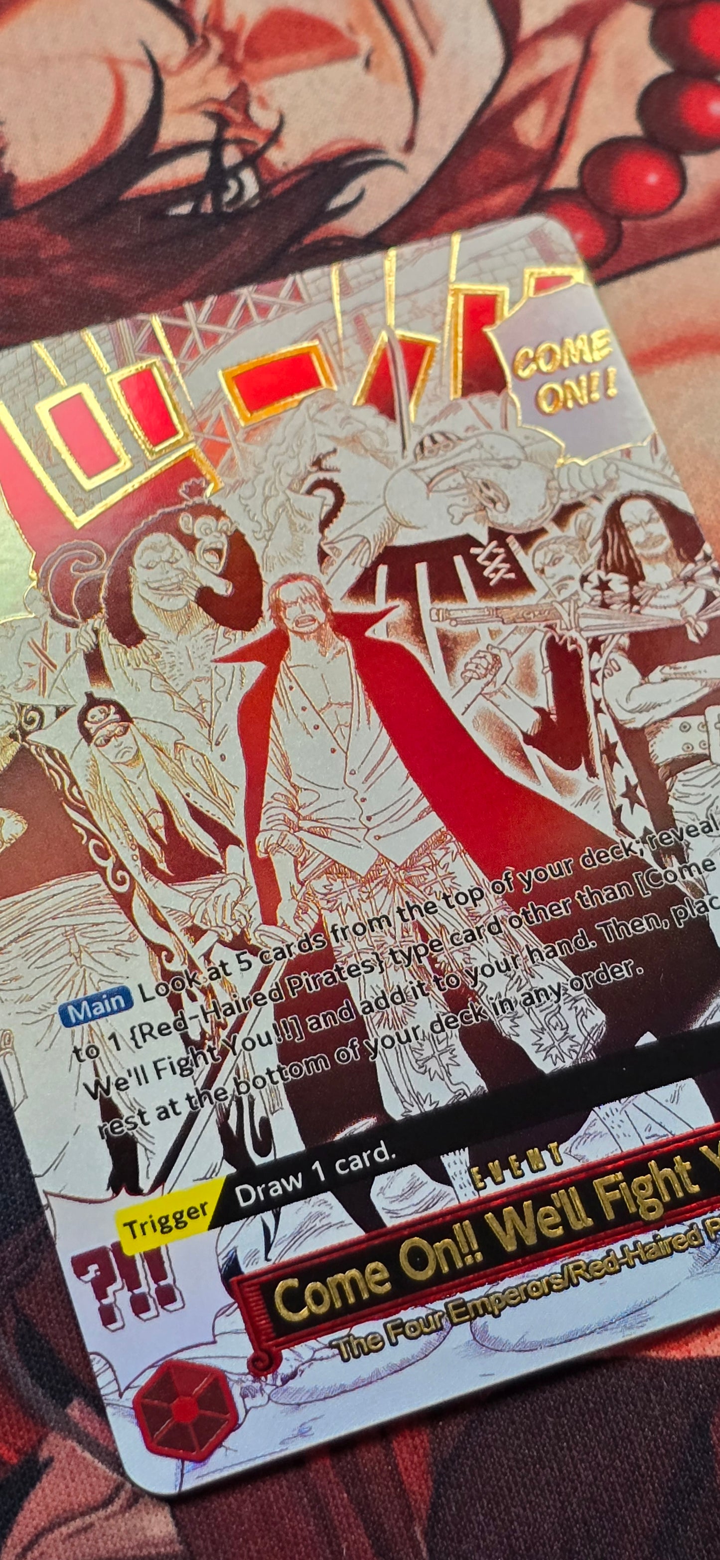 Manga PRB02 Come On We'll Fight You One Piece Premium Quality Textured Proxy Custom Made Card