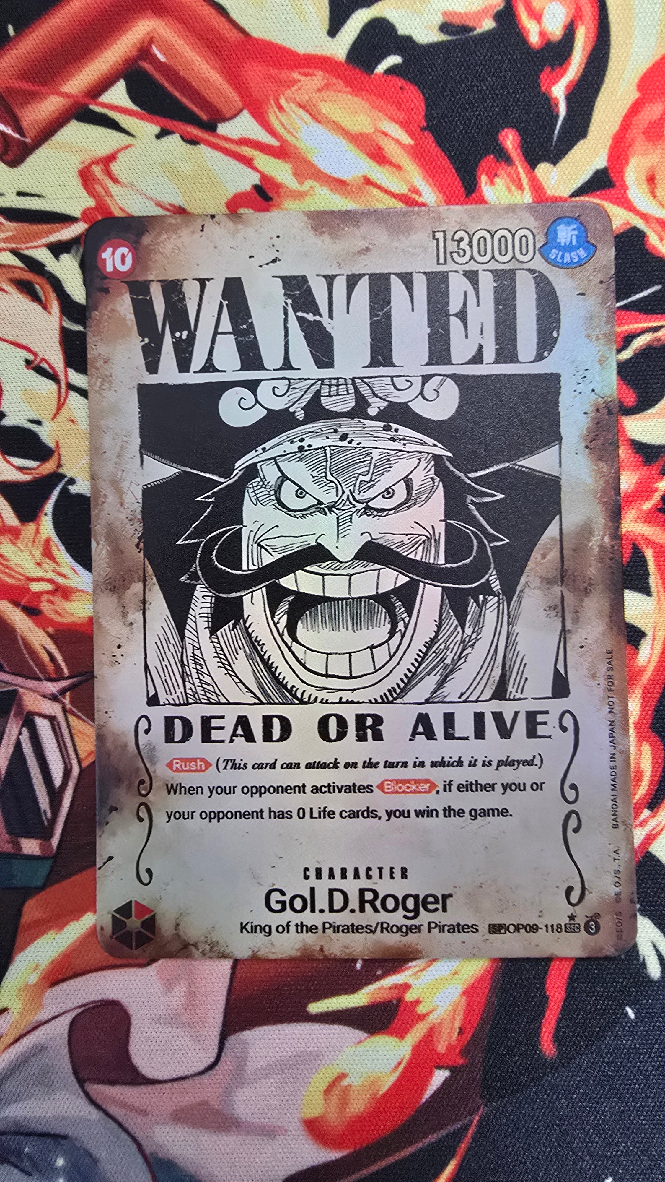 OP13 Gol D Roger Wanted SP Alt Art Textured Holo One Piece TCG