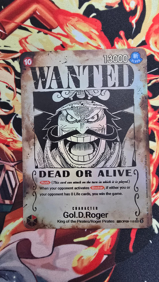 OP13 Gol D Roger Wanted SP Alt Art Textured Holo One Piece TCG Proxy Card