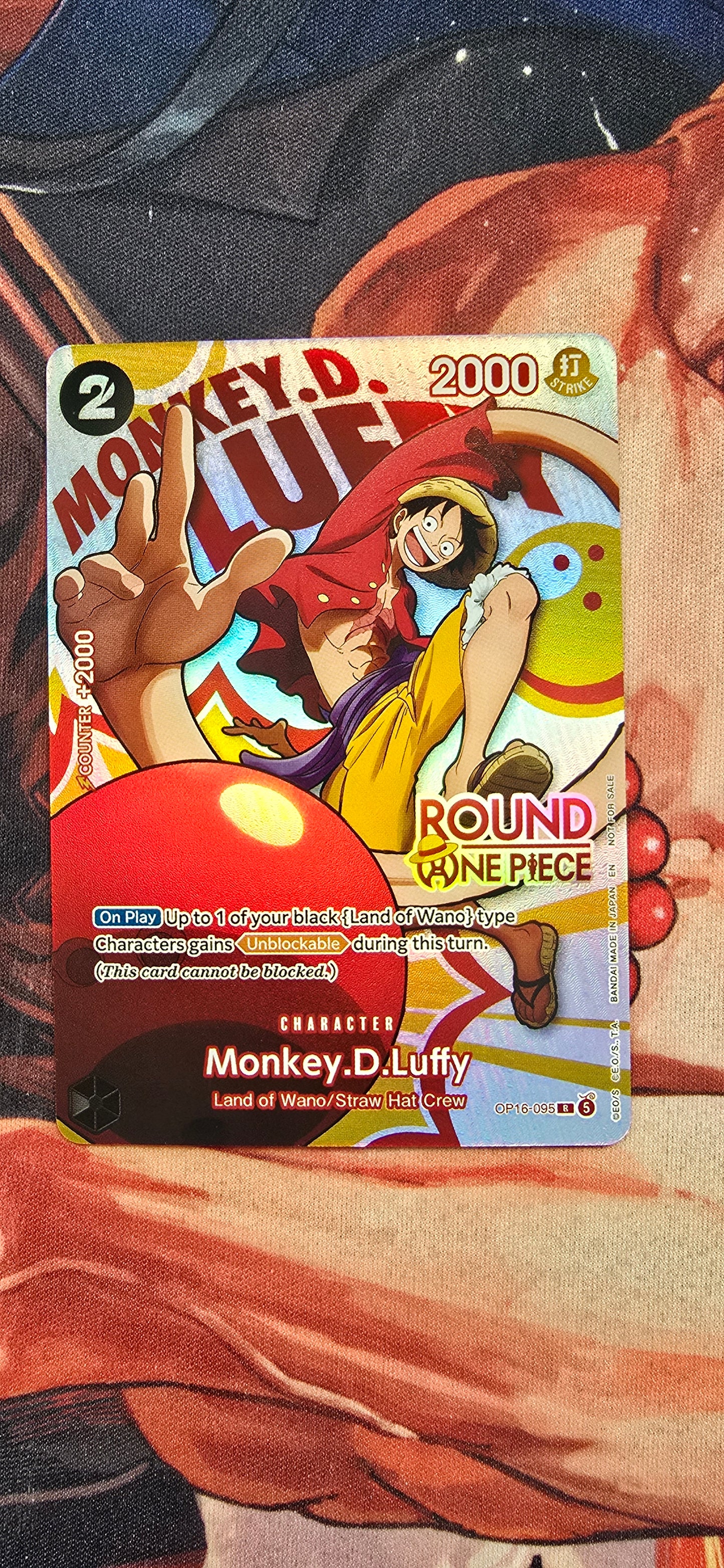 Round 1 x One Piece English TCG Textured Custom Made Proxy Cards