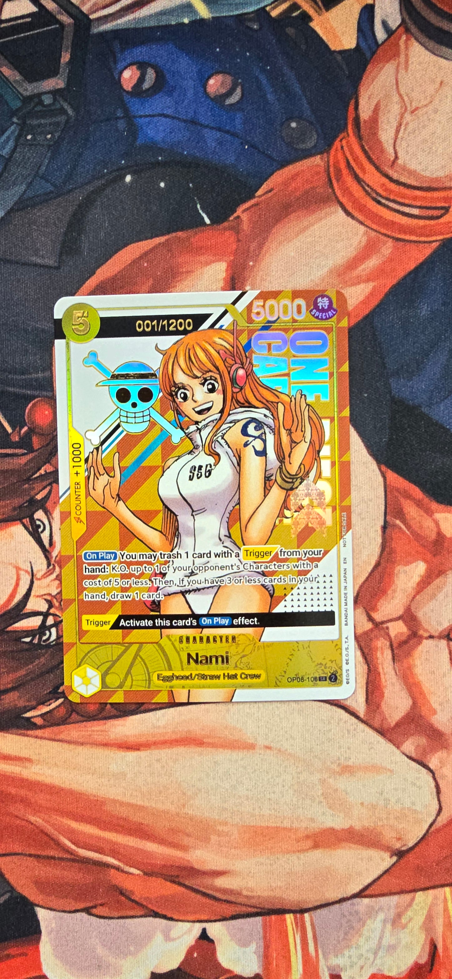 PREORDER: Serial Nami Flagship OP08 Premium Textured One Piece Card Game OP TCG Proxy English