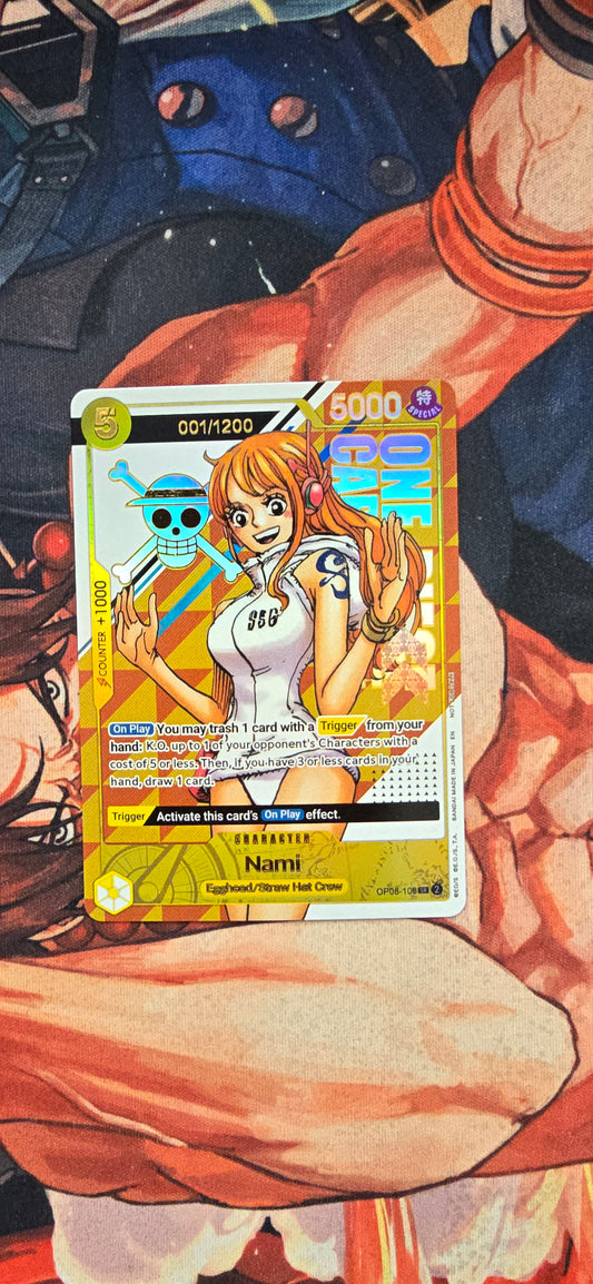 PREORDER: Serial Nami Flagship OP08 Premium Textured One Piece Card Game OP TCG Proxy English