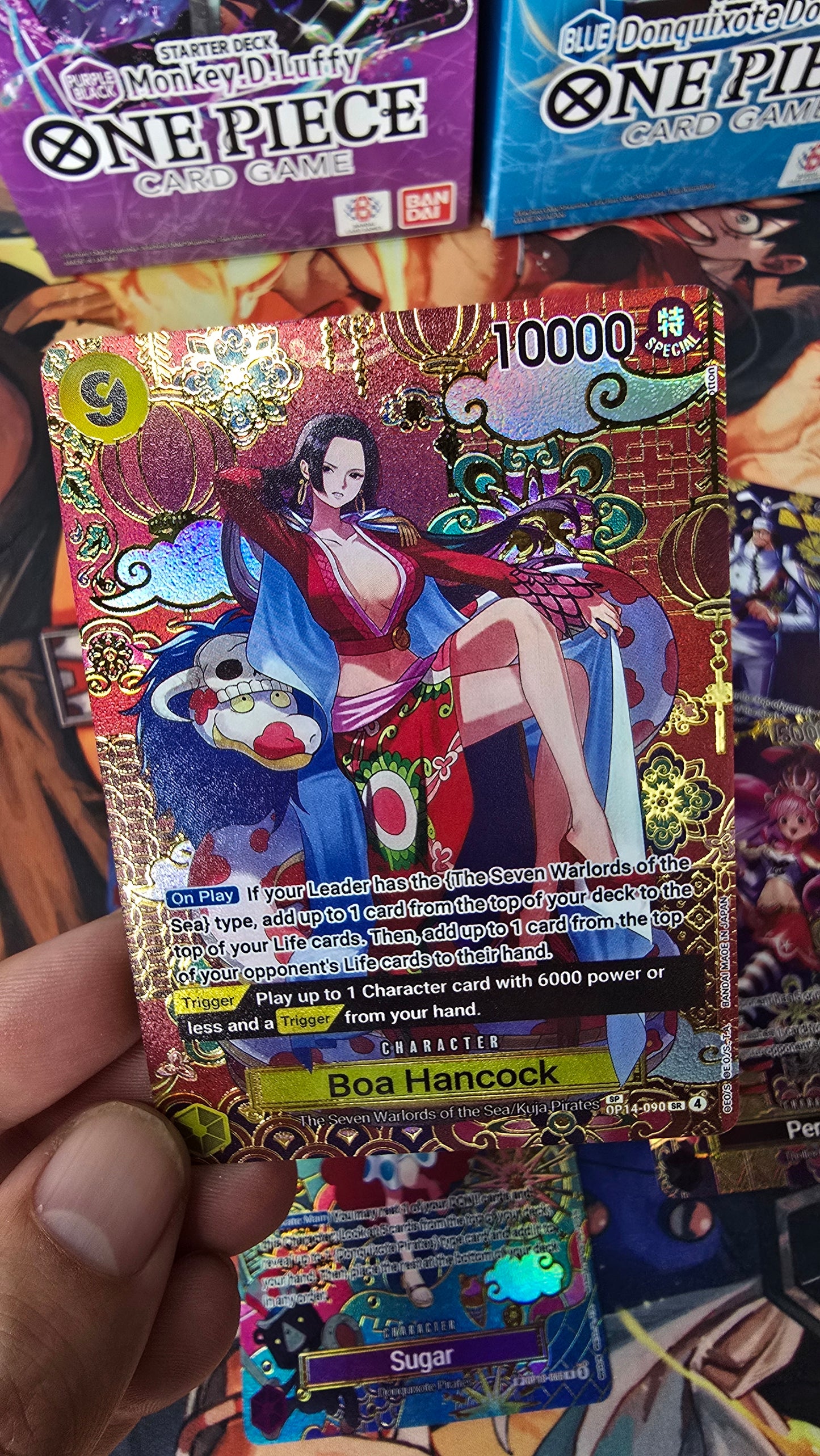 OP14 SP Boa Hancock Dracule Mihawk Sugar Kid & Killer Sengoku Perona Textured Holo One Piece TCG Proxy Cards English