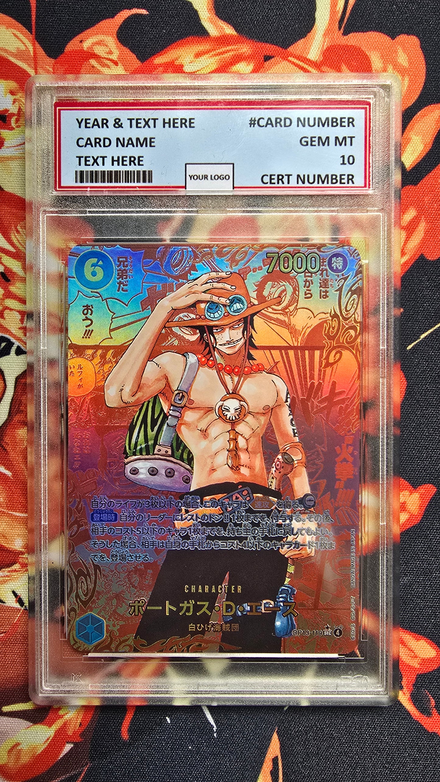 JAPANESE Graded PSA 10 Style One Piece TCG OP01 - EB03 Manga High Quality Textured Cards Card Proxy