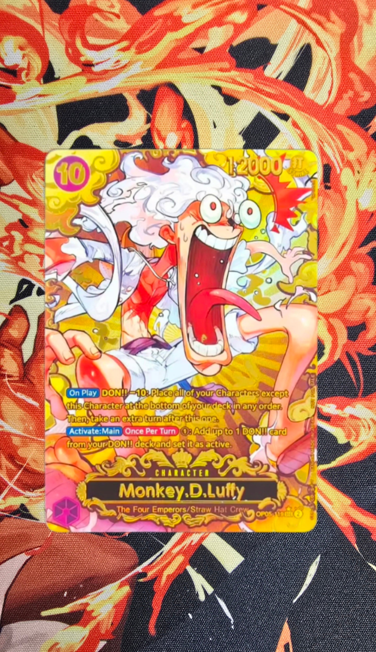 English 1st Place Monkey D Luffy Championship 2023 World Final Prize One Piece Card Game High Quality Textured Flagship Proxy