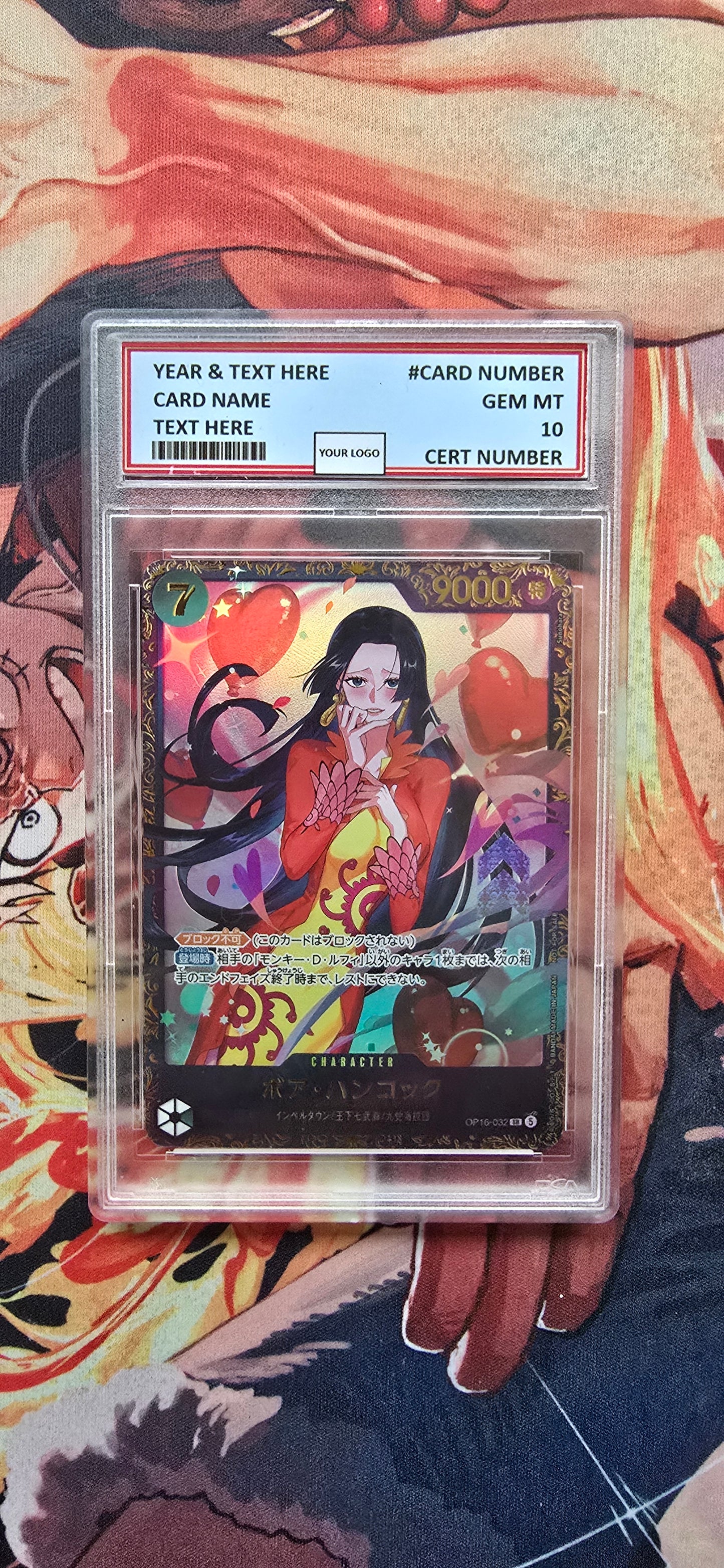 Graded PSA Style Boa Hancock Flagship Battle OP16-032 One Piece TCG Textured Custom Made Proxy Card Japanese Slab