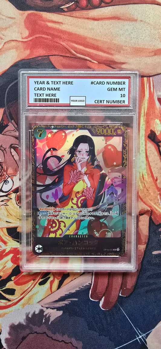 Graded PSA Style Boa Hancock Flagship Battle OP16-032 One Piece TCG Textured Custom Made Proxy Card Japanese Slab