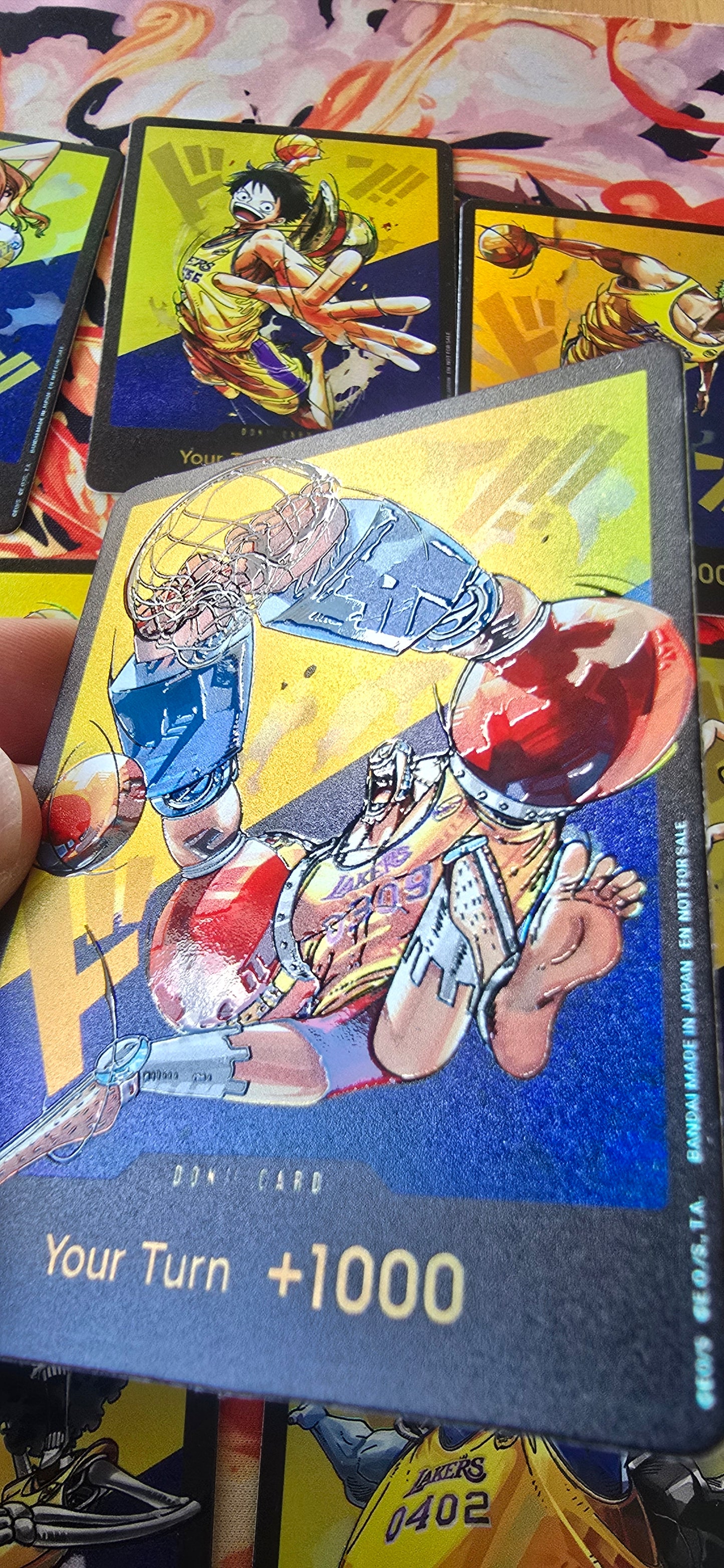 11 Card Bundle: LA Lakers x One Piece Custom Made DON Cards Premium Quality Textured