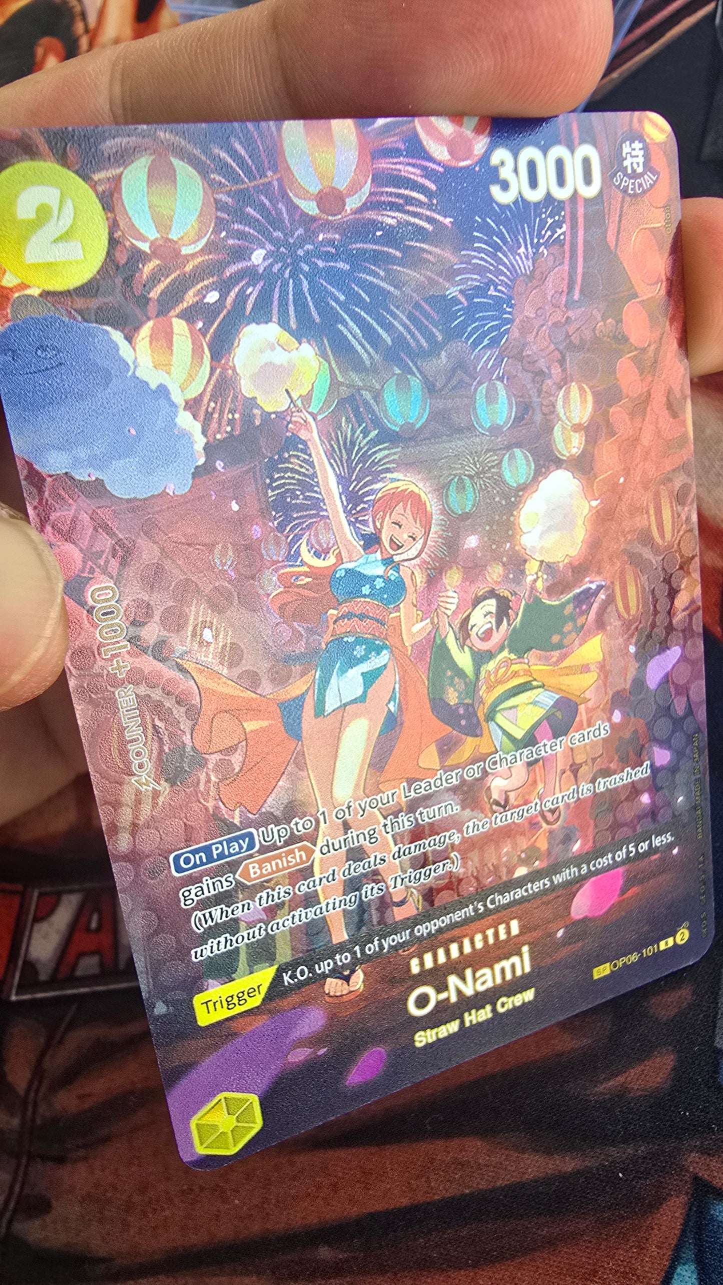 SP O-Nami OP06 One Piece Textured Custom Made Card