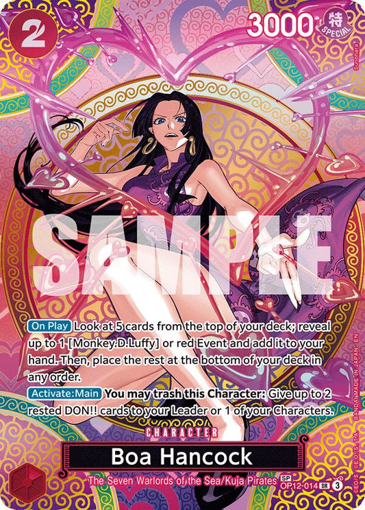 Preorder: OP15 SP Boa Hancock OP12-014 One Piece Card Game OP TCG Premium Quality Textured Proxy
