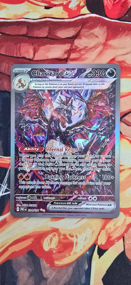 Charizard EX PAF Paldeon Fates Special Illustration Rare Pokemon Card Proxy