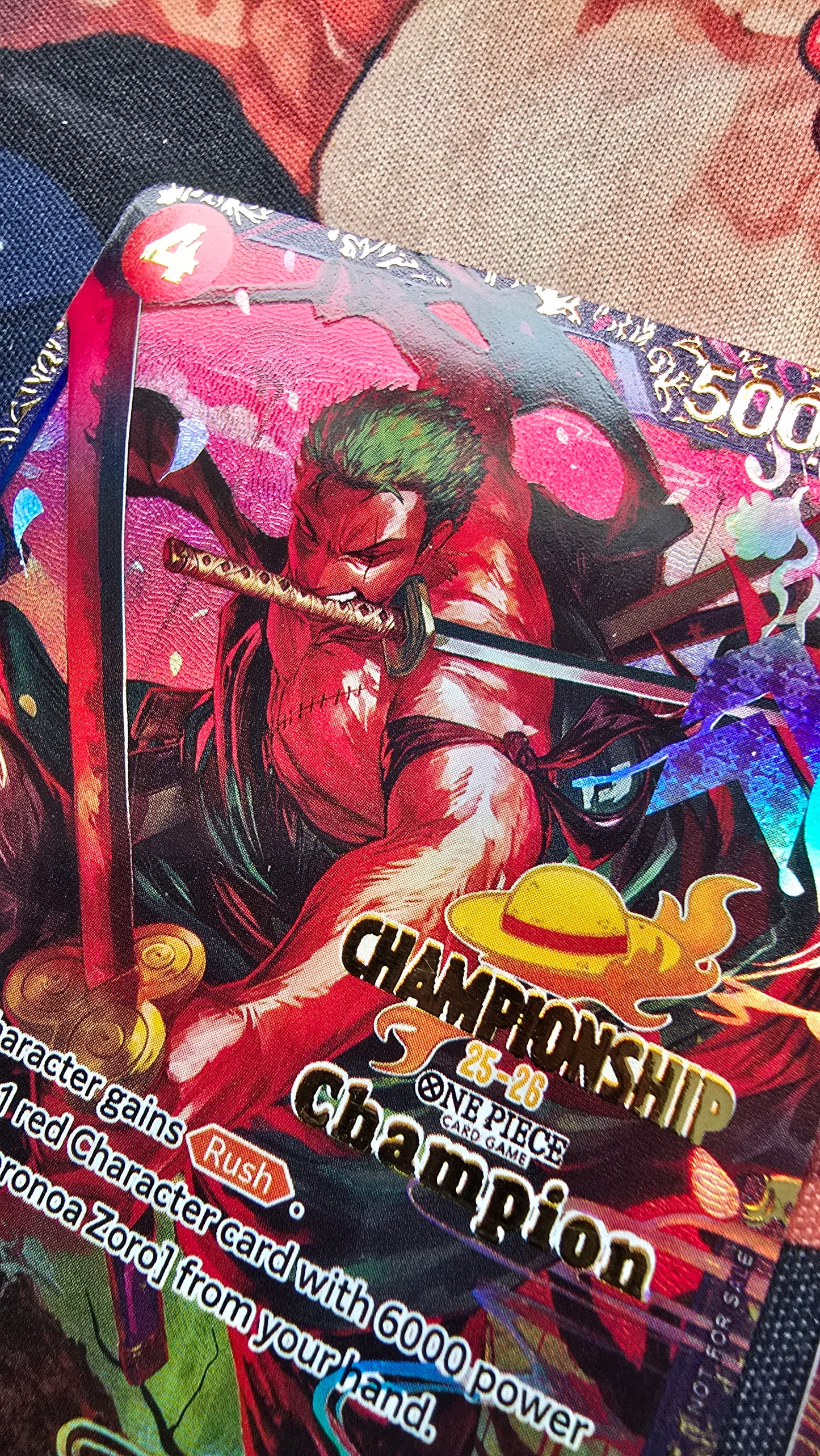 1st & 3rd Place Championship Roronoa Zoro One Piece TCG Textured Promo Custom Made Cards