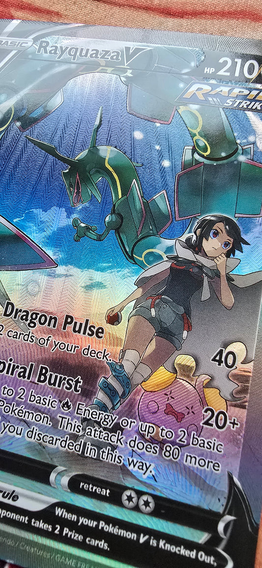 Rayquaza V 194/203 Alt Full Art Ultra Rare Evolving Skies Pokemon TCG Custom Made Proxy Card