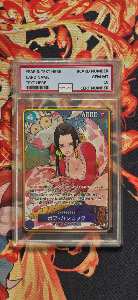 Graded PSA Style Boa Hancock Gold AA One Piece Card Game Premium Quality Textured Japanese Card Proxy Slab