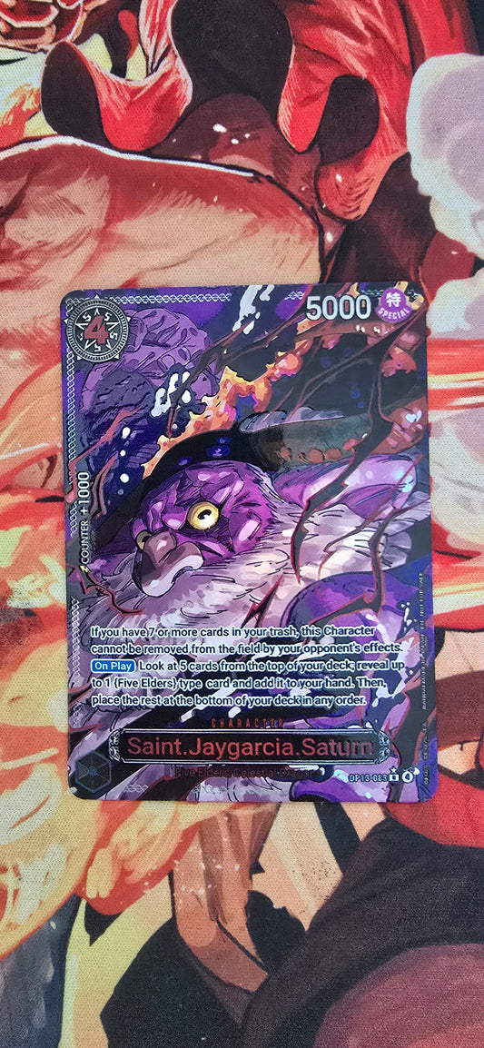 OP13 Saint Jaygarcia Saturn Alt Art One Piece Premium Quality Textured Proxy Custom Made Card